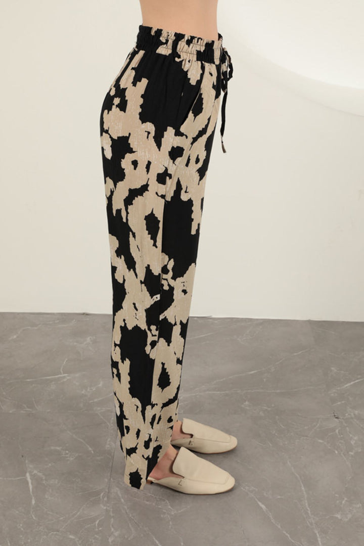 KKT Patterned Trousers-Black - Upper Darby