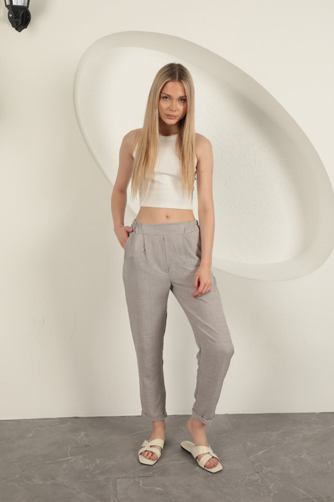 KKT Double Leg Women's Trousers-Grey - Delft