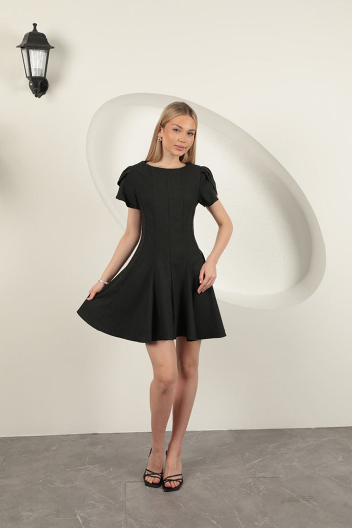 KKT Polyviscon Fabric Mini Dress-Anthracite - Mechelen