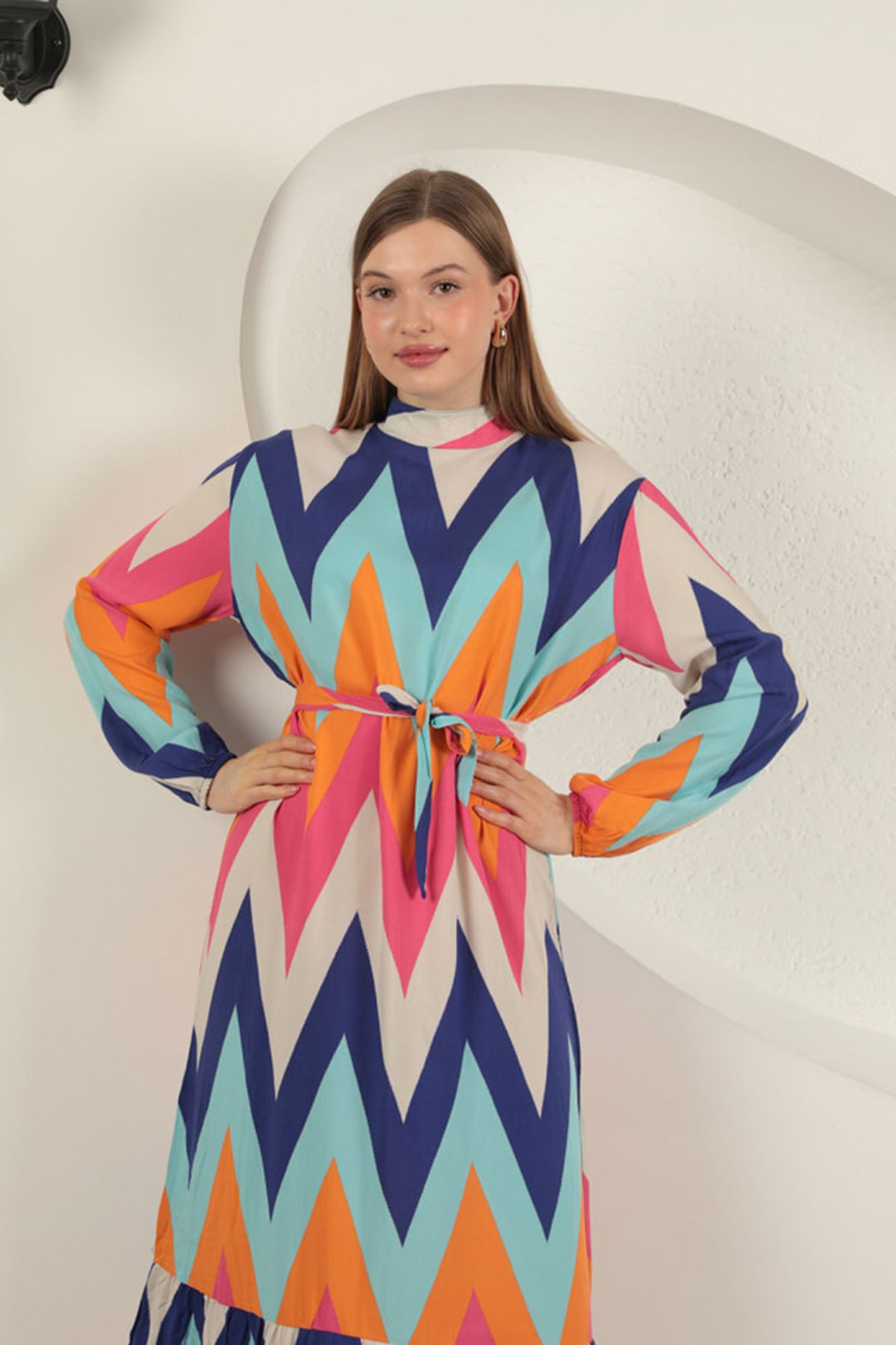 KKT Viscose Fabric Dress-Baby Blue - Boulogne-sur-Mer