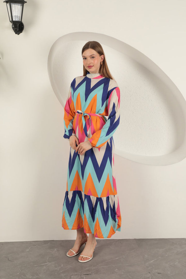 KKT Viscose Fabric Dress-Baby Blue - Boulogne-sur-Mer