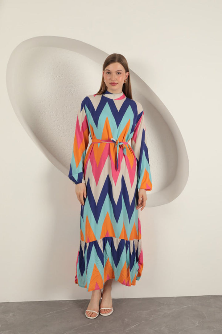 KKT Viscose Fabric Dress-Baby Blue - Boulogne-sur-Mer