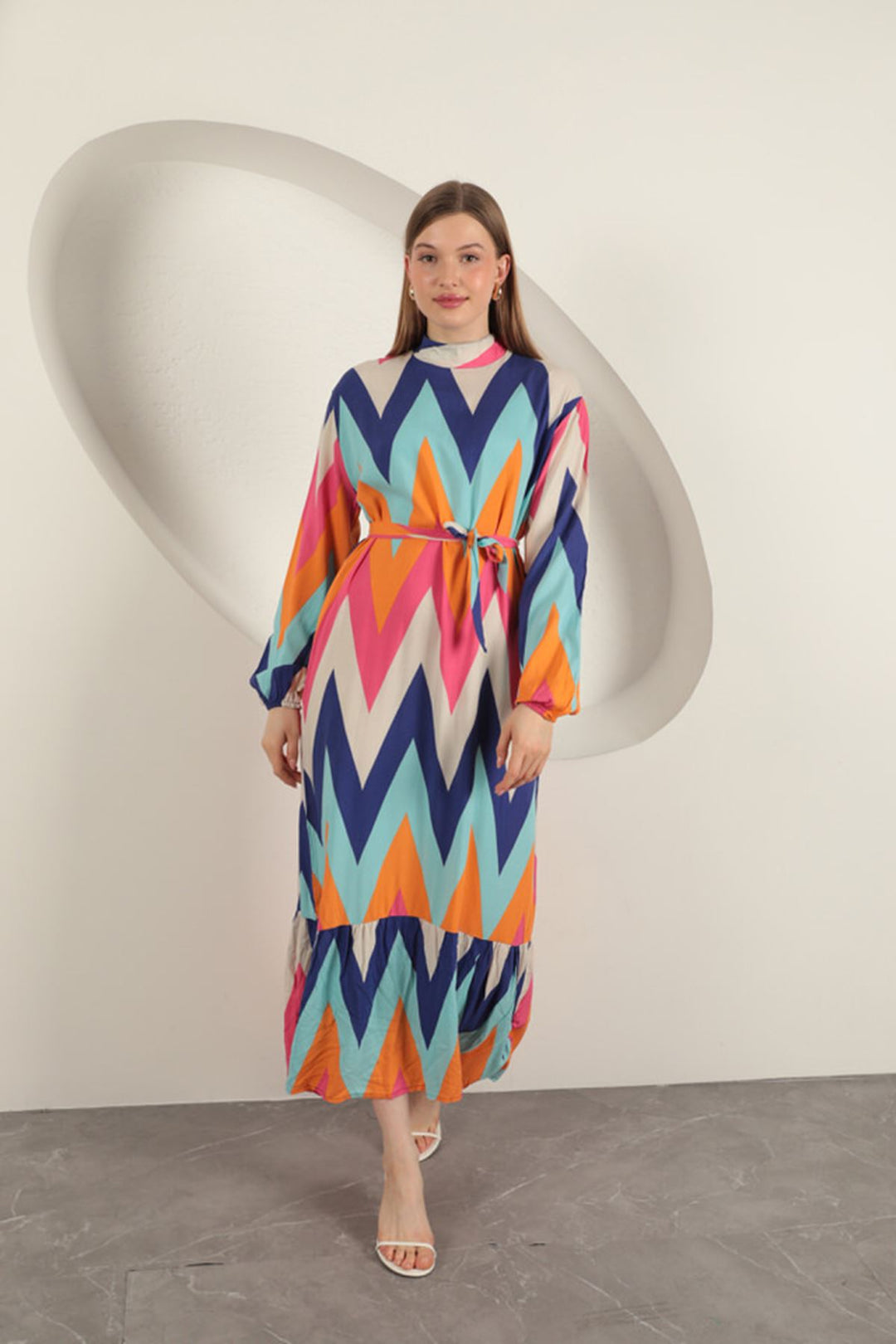 KKT Viscose Fabric Dress-Baby Blue - Boulogne-sur-Mer