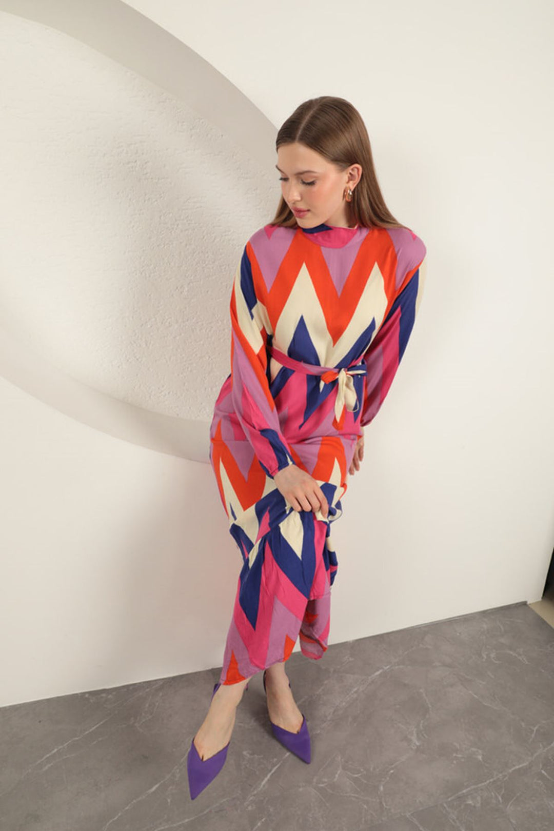 KKT Viscose Fabric Dress-Orange - Melitopol