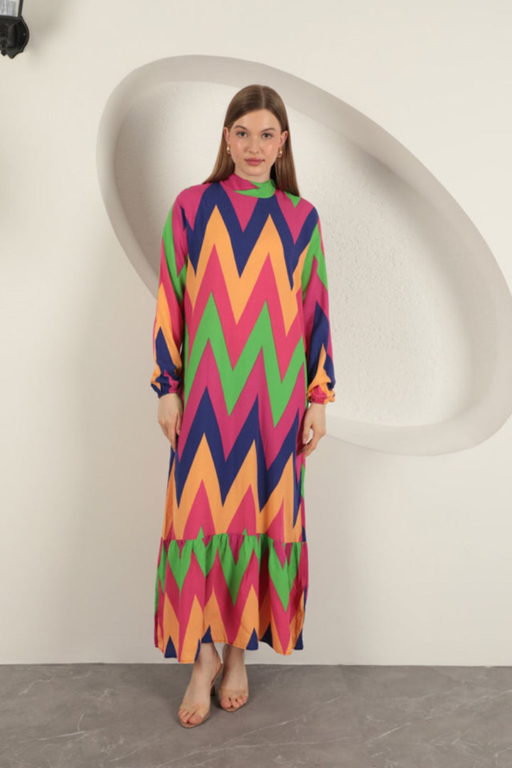 KKT Viscose Fabric Dress-Green - San Leandro