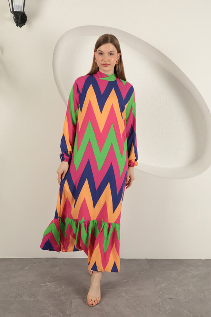 KKT Viscose Fabric Dress-Green - San Leandro