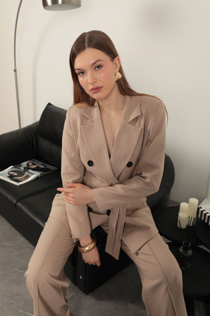 KKT Polyviscon Fabric Women's Suit-Stone - Puyallup