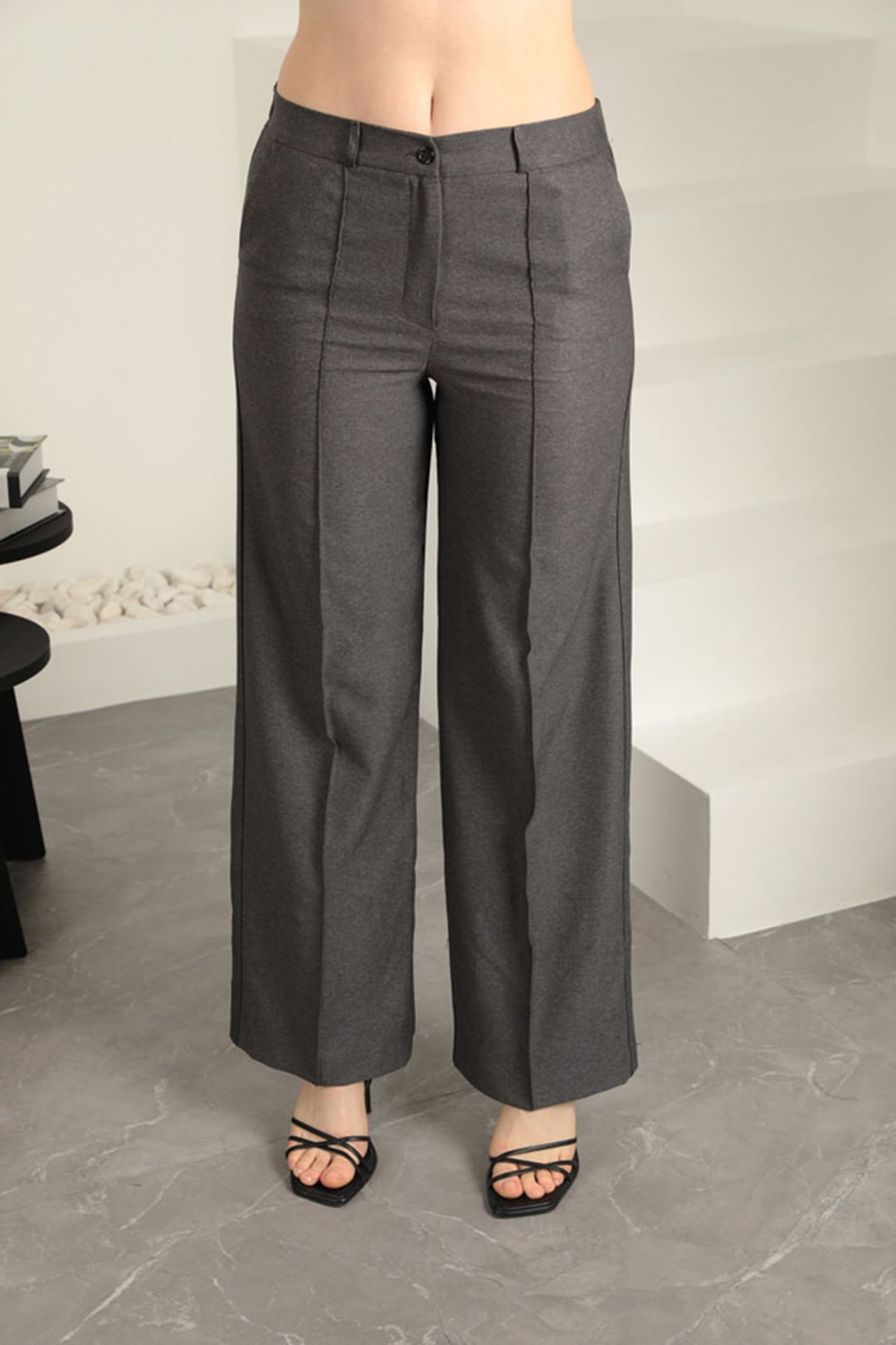 KKT Polyviscon Fabric Women's Suit-Anthracite - Assen