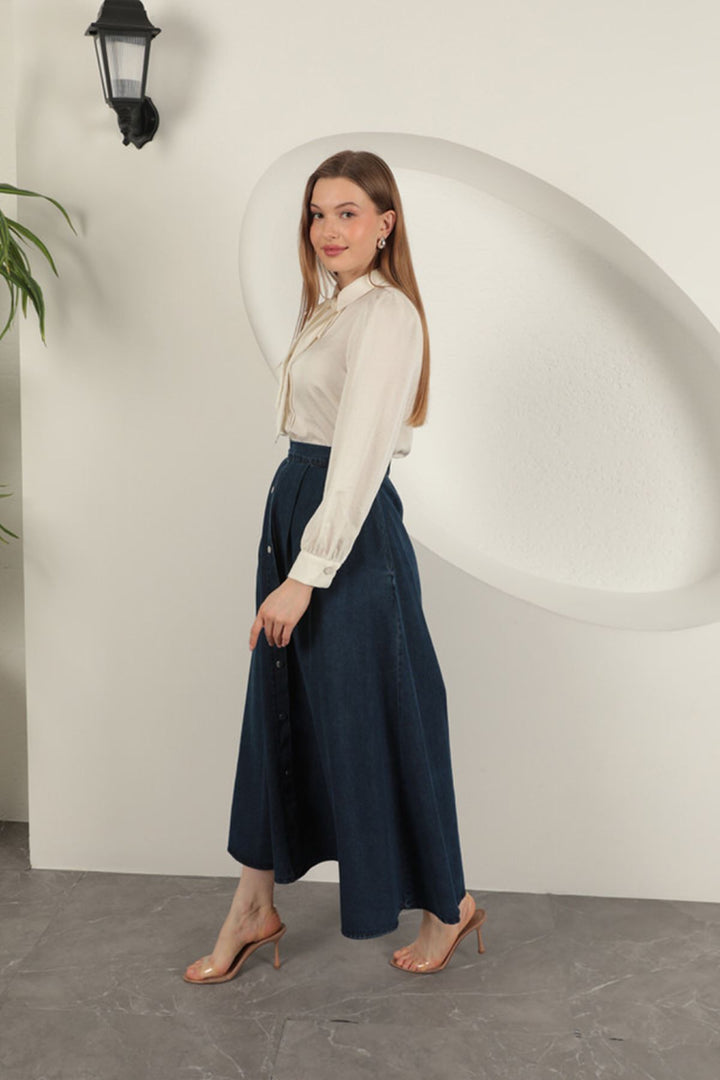 KKT Denim Fabric Vest Suit-Dark Blue - Chenalhó