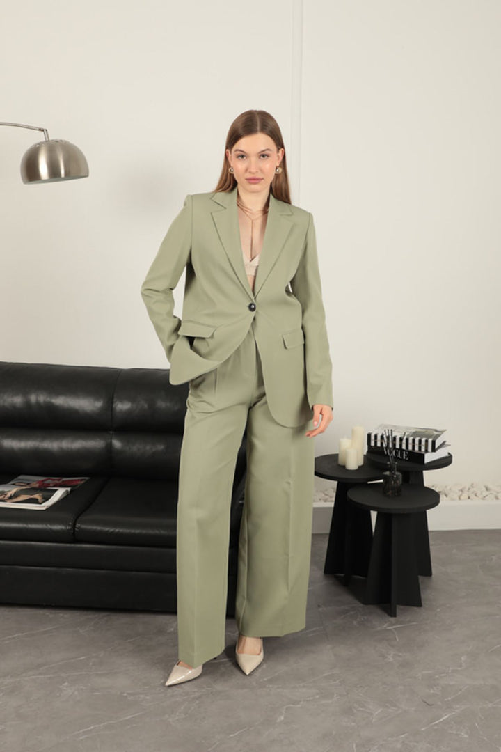 KKT Atlas Fabric Women's Palazzo Trousers-Çağla - Cagnes-sur-Mer
