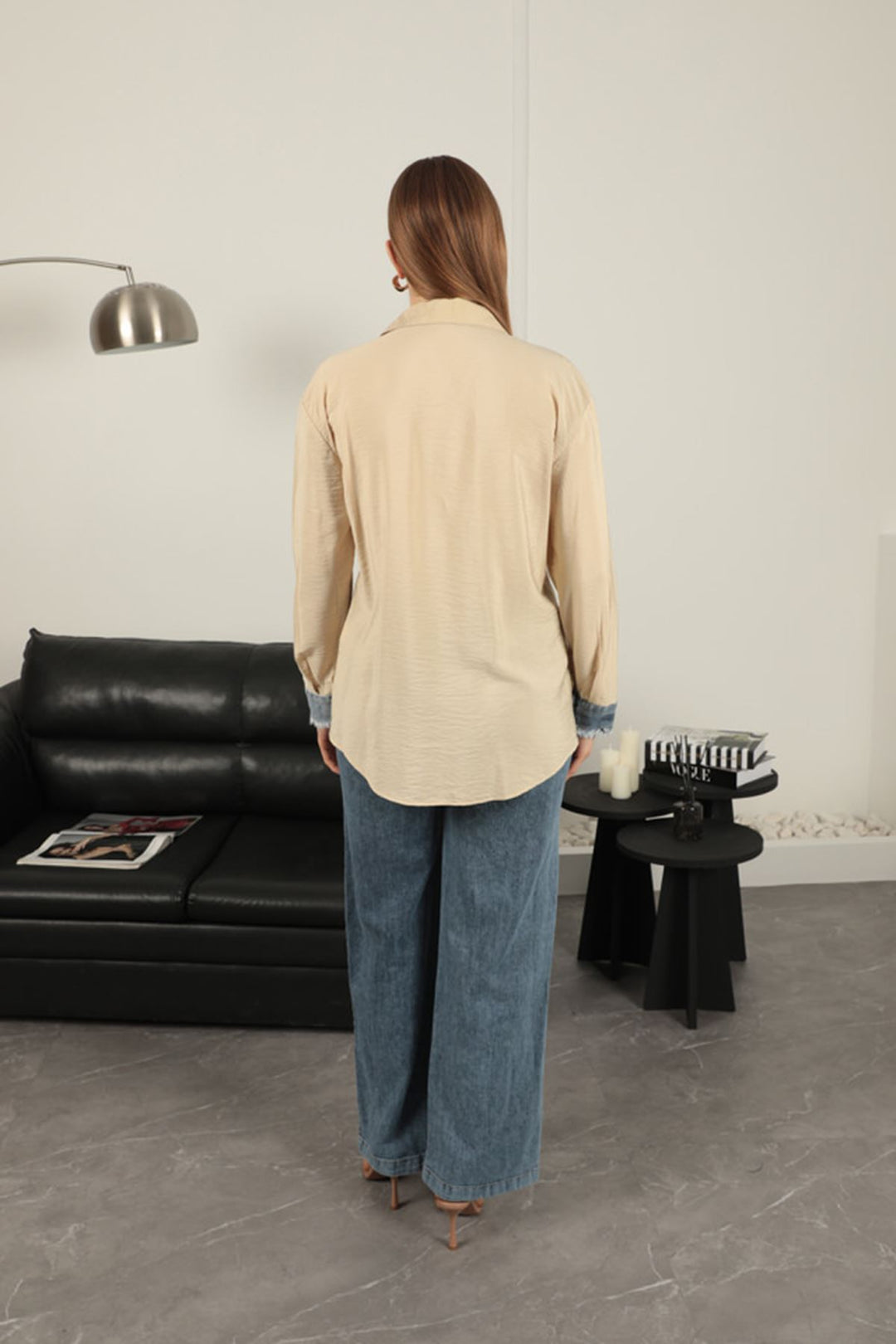 KKT Garnished Pocket Witty Beige Women's Suit - Svyetlahorsk