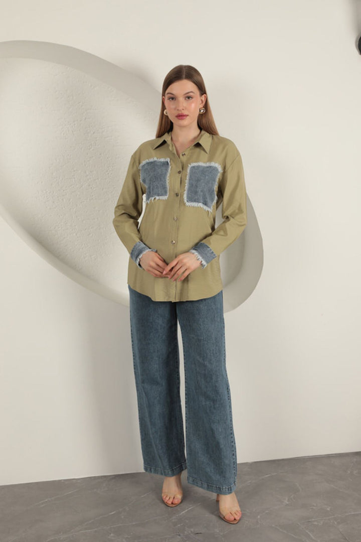 KKT Garnished Pocket Witty Khaki Women's Suit - Kamenicë