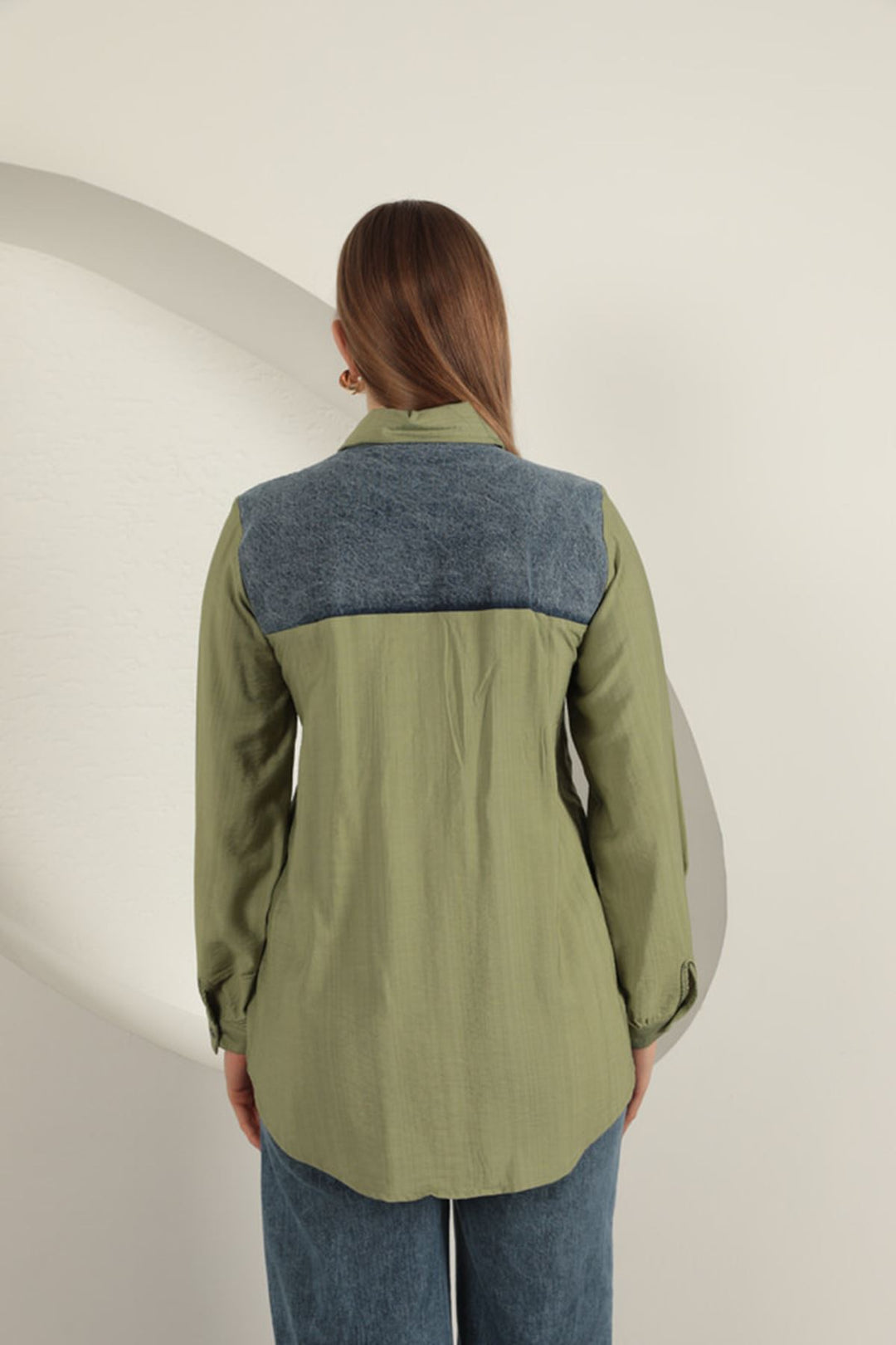 KKT Poplin Fabric Khaki Women's Shirt - Fafe