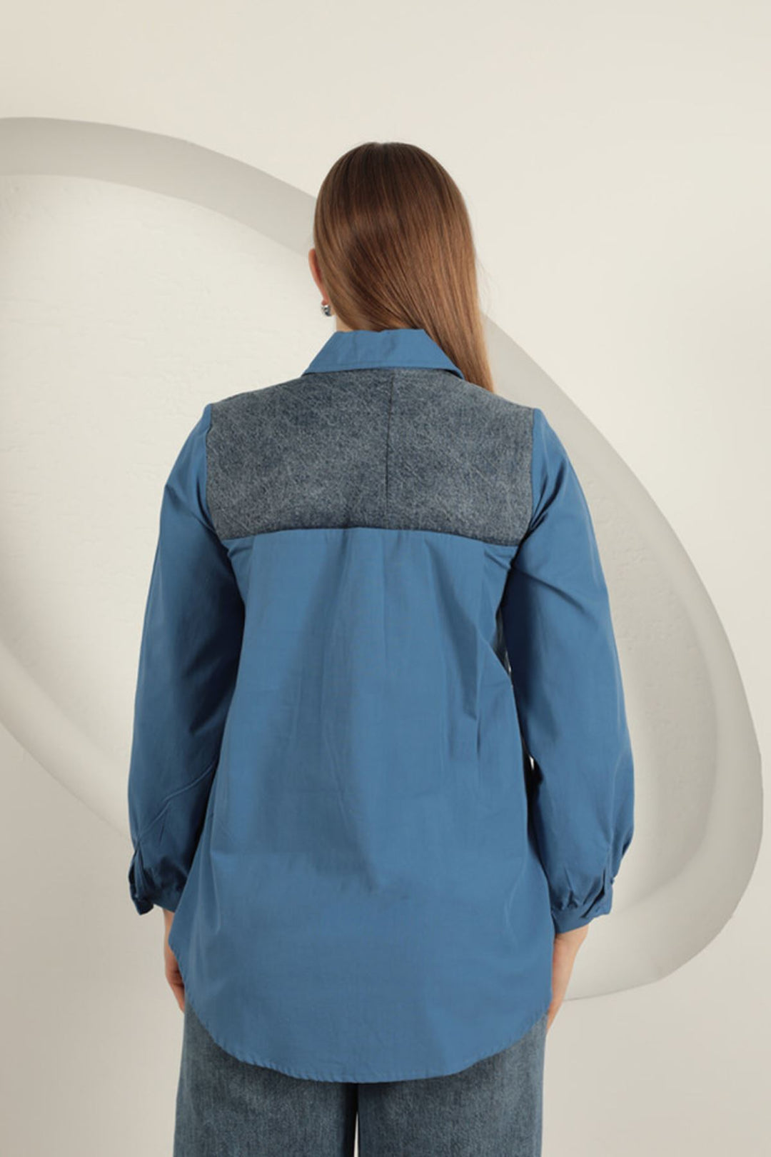 KKT Poplin Fabric Indigo Women's Shirt - Mislata