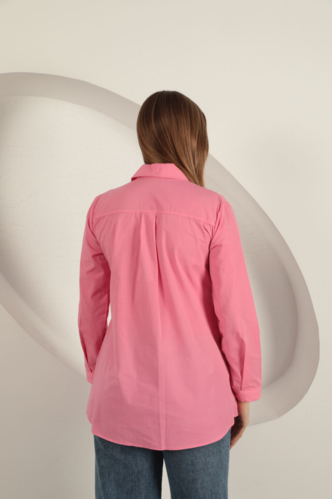 KKT Pink Women's Shirt with Poplin Fabric Vest Detail - South Fulton