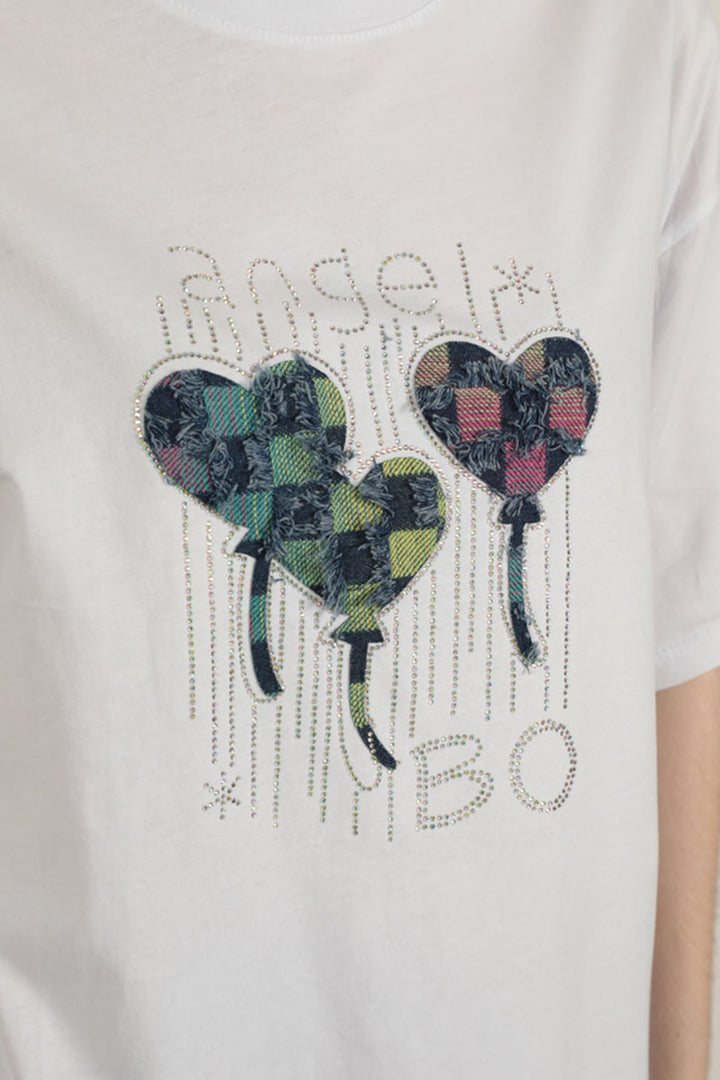 KKT Stone Printed Women's T-Shirt-White - Schorndorf