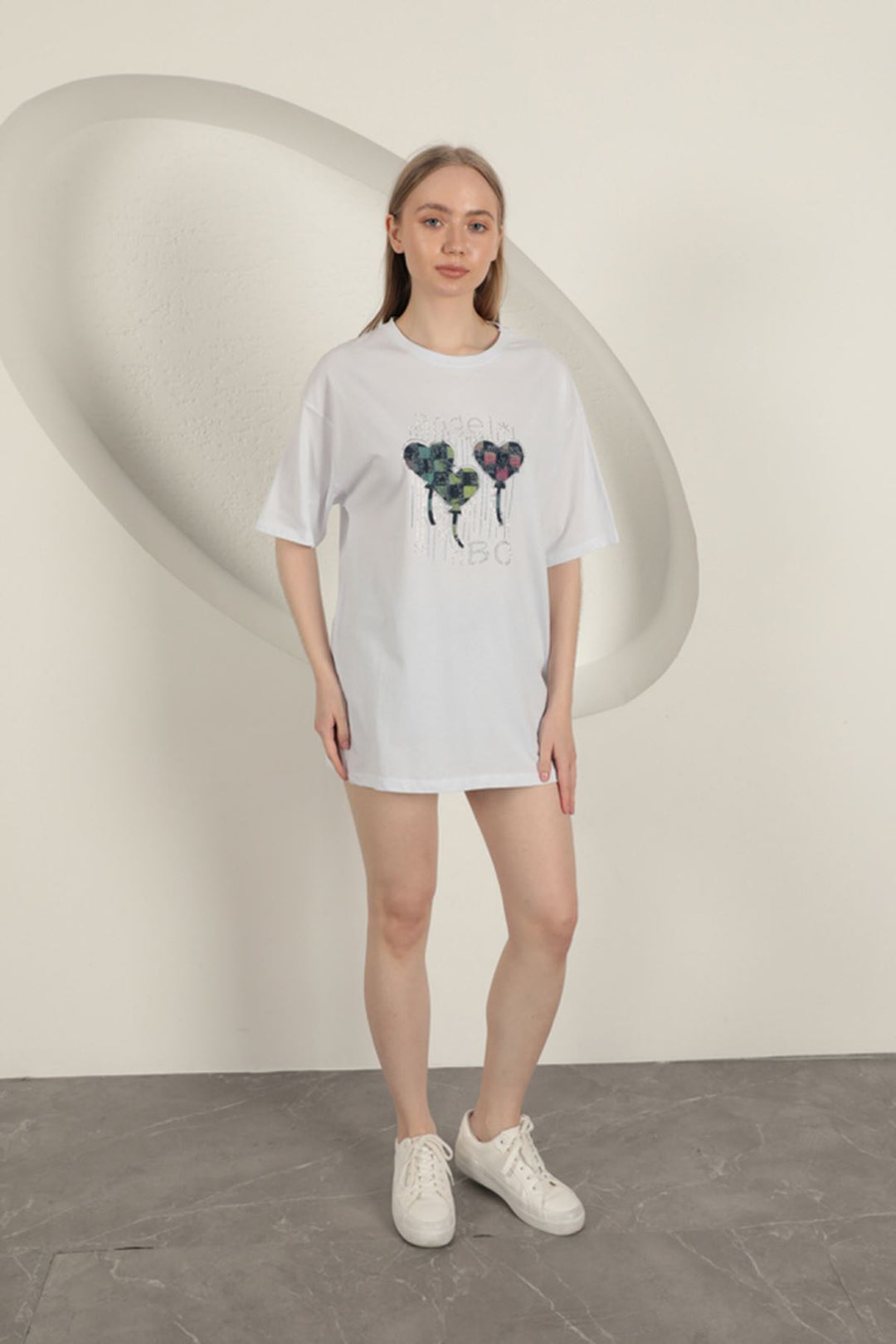 KKT Stone Printed Women's T-Shirt-White - Schorndorf