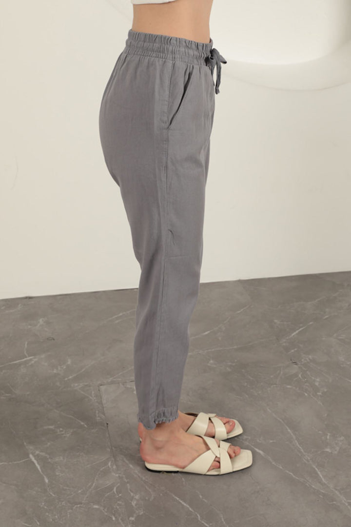 KKT Tasseled Women's Trousers-Grey - Tenancingo