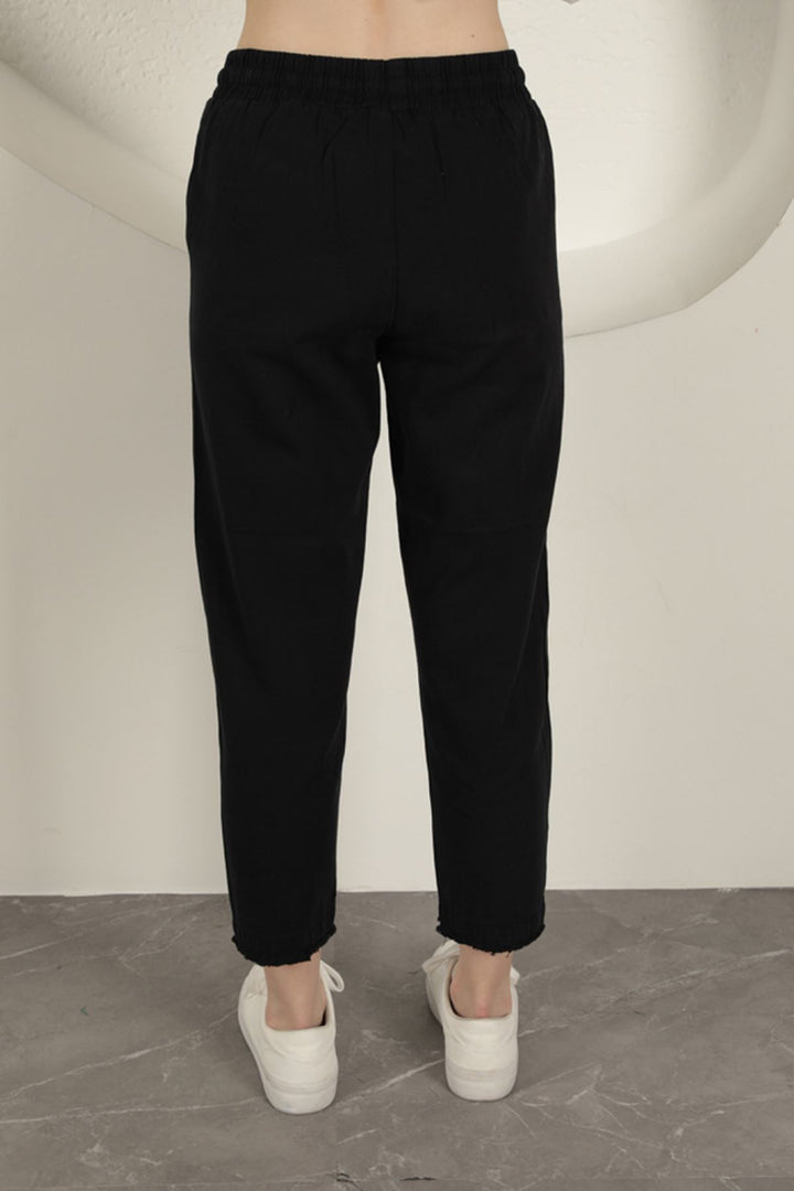 KKT Tasseled Women's Trousers-Black - Aversa