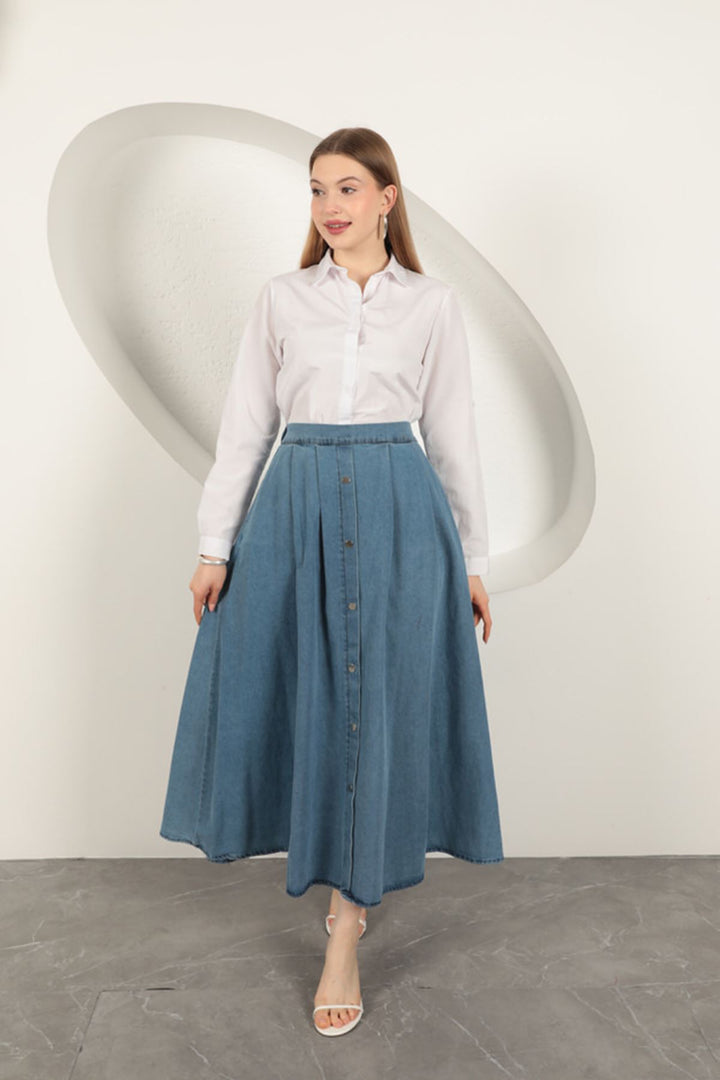 KKT Denim Fabric Vest Suit-Blue - Medemblik