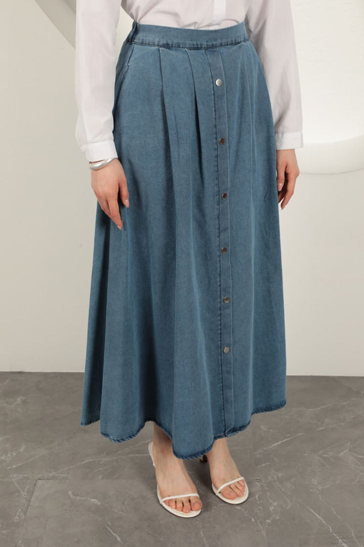 KKT Denim Fabric Vest Suit-Blue - Medemblik