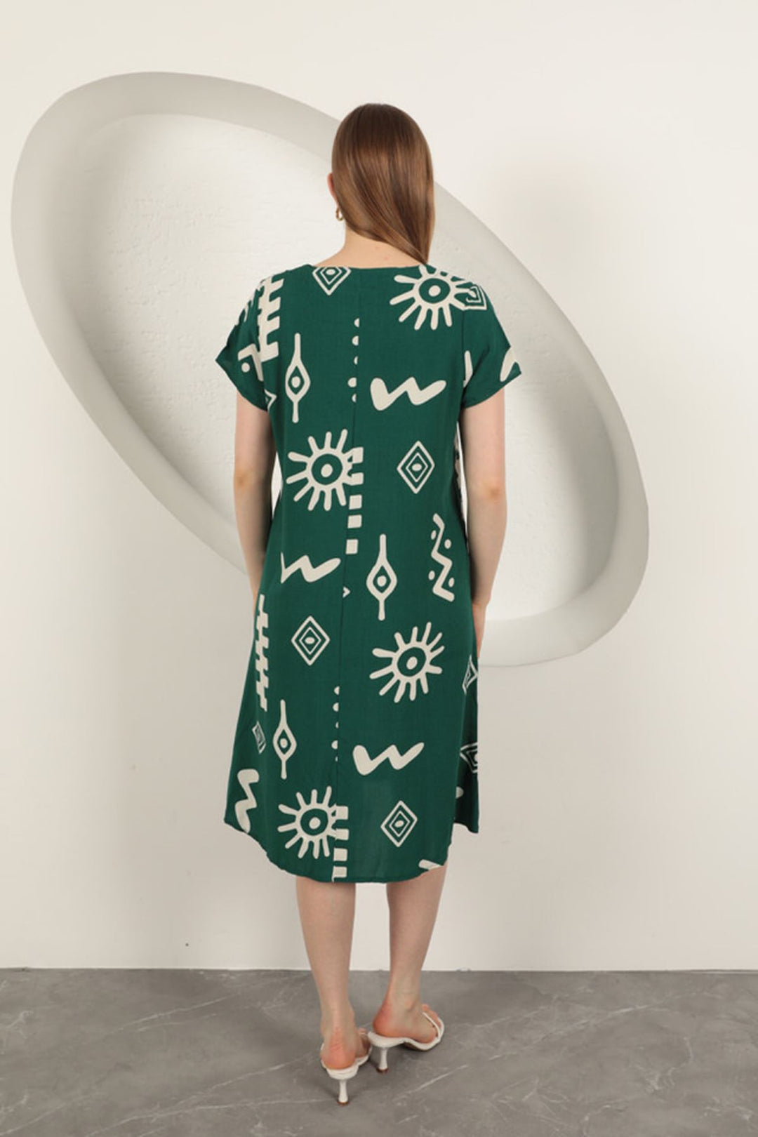 KKT Viscose Fabric Ethnic Dress-Green - Lake Forest