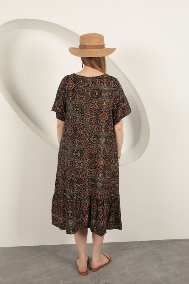 KKT Viscose Fabric Ethnic Dress-Green - Spartanburg
