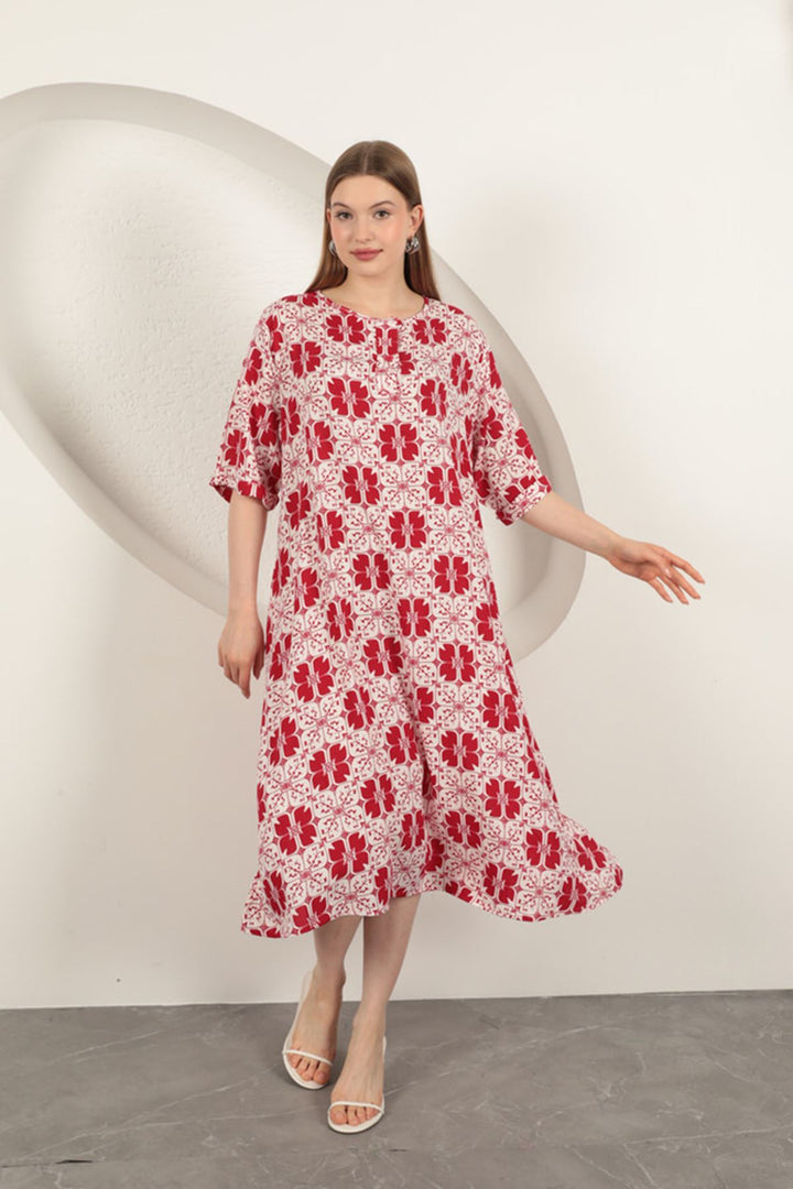 KKT Viscose Fabric Patterned Dress-Terra - Chesterfield