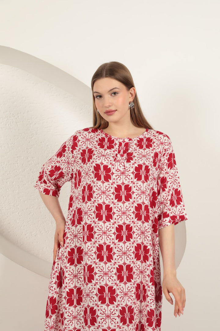 KKT Viscose Fabric Patterned Dress-Terra - Chesterfield