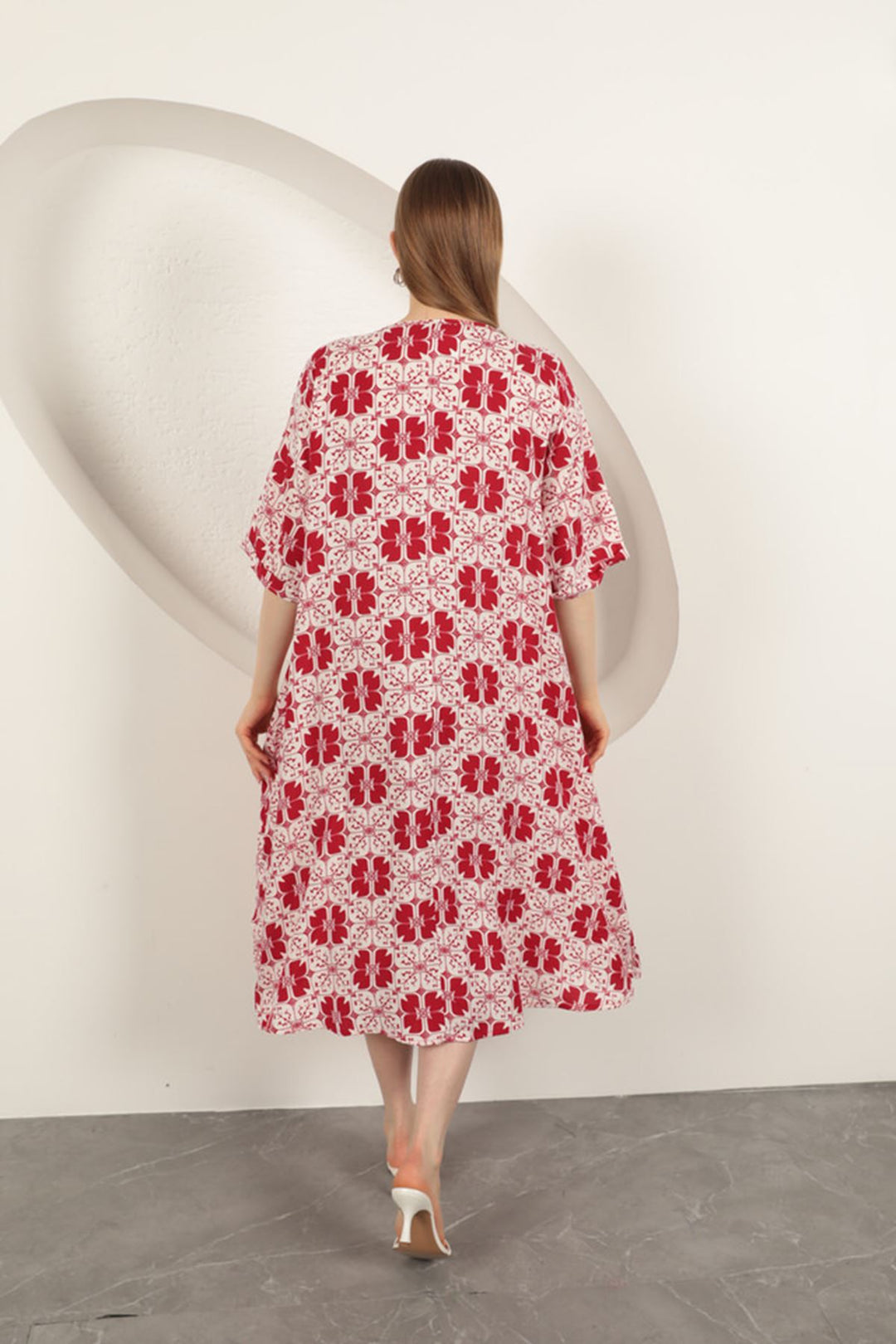 KKT Viscose Fabric Patterned Dress-Terra - Chesterfield