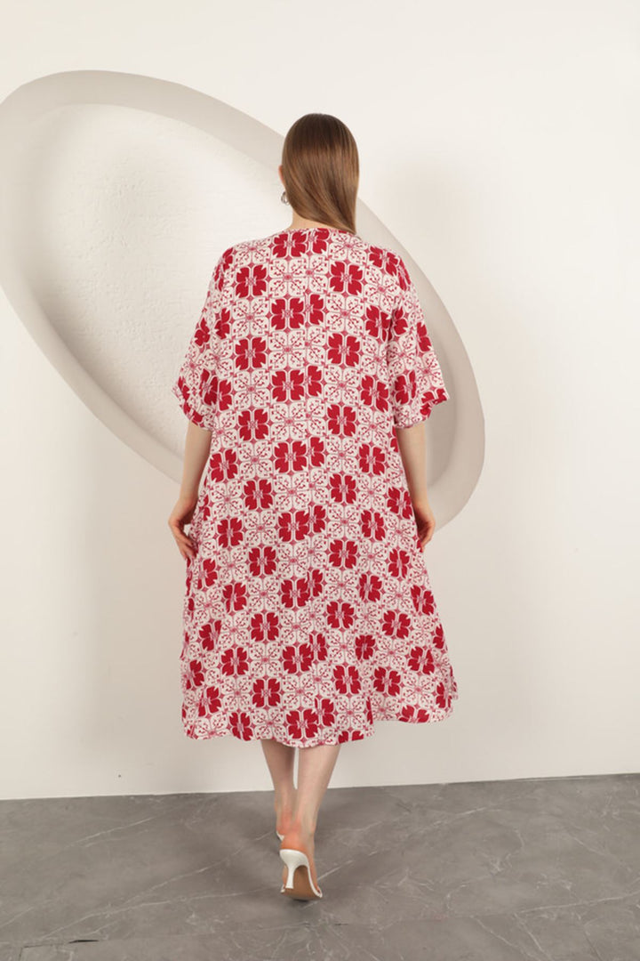 KKT Viscose Fabric Patterned Dress-Terra - Chesterfield