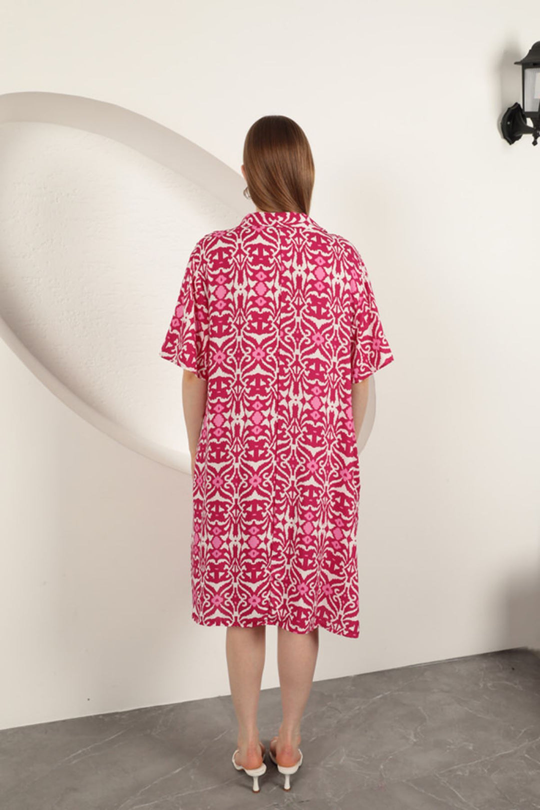 KKT Viscose Ethnic Patterned Dress-Fuchsia - Westminster