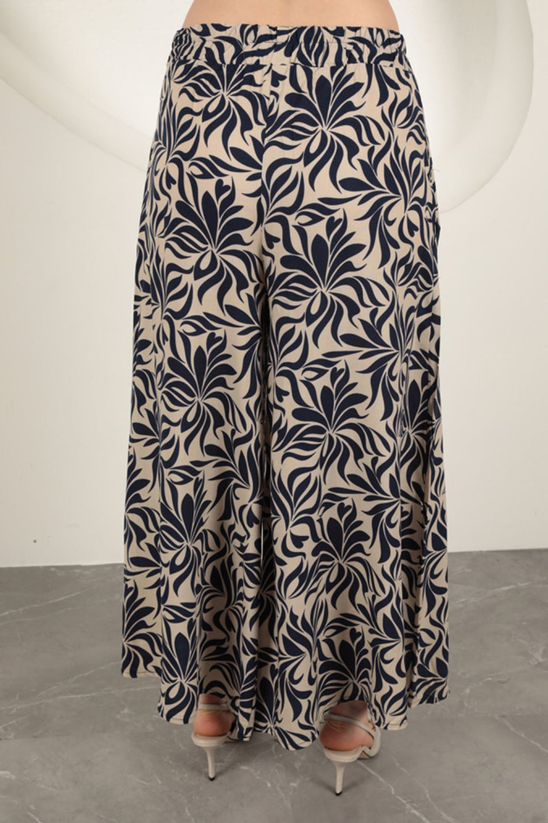 KKT Viscose Fabric Patterned Women's Suit-Navy Blue - Mississauga