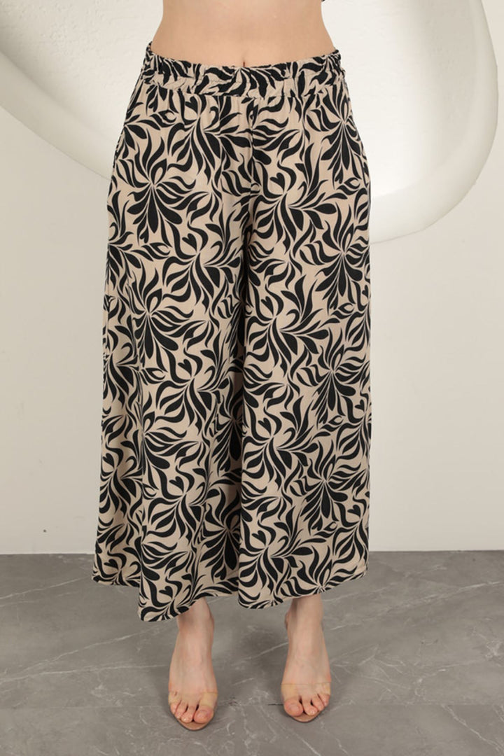 KKT Viscose Fabric Patterned Women's Suit-Beige - Loulé