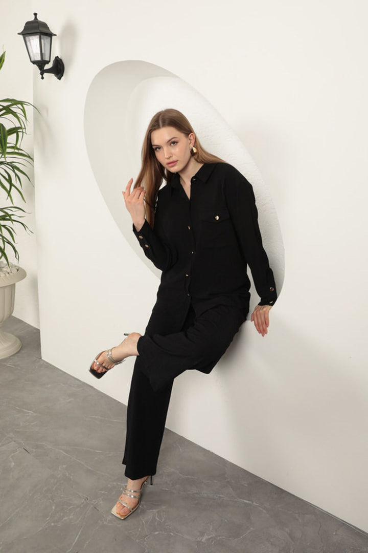 KKT Çilek Fabric Women's Suit-Black - Bristol