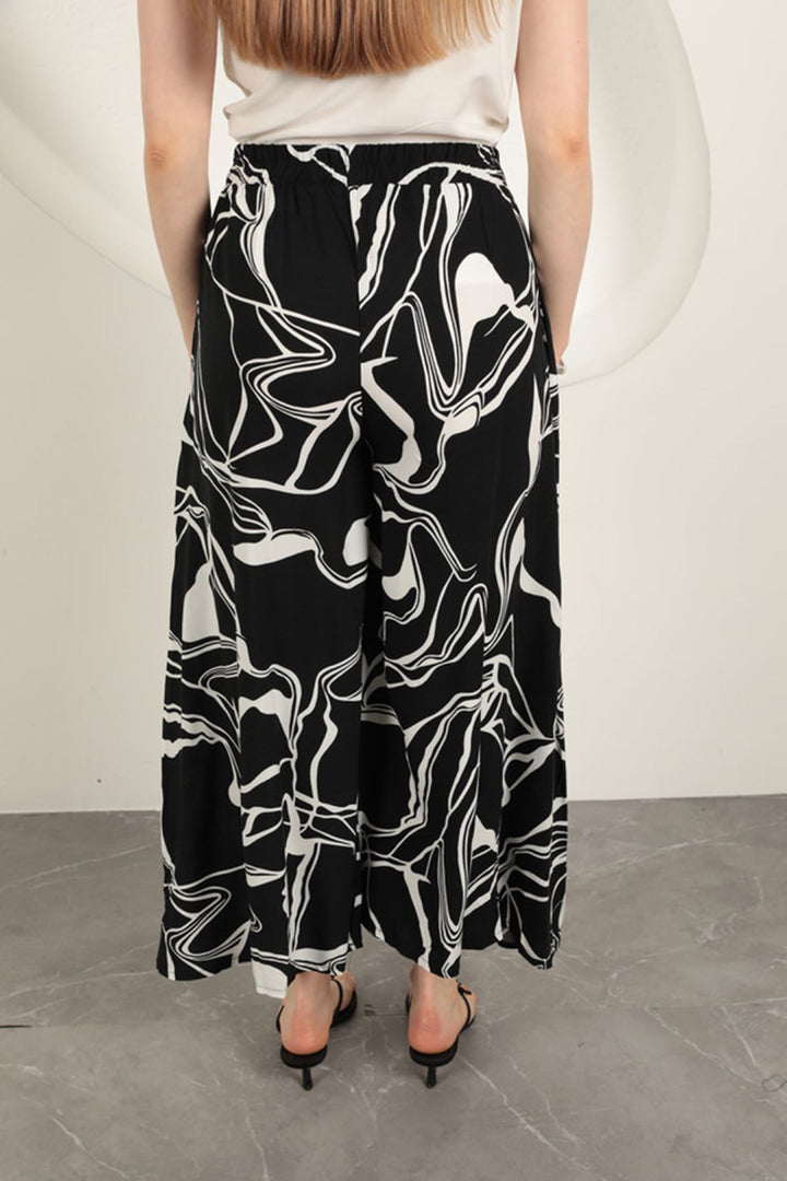 KKT Viscose Patterned Women's Suit-Black - Ludwigsburg