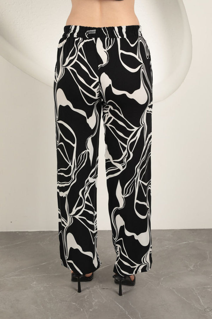 KKT Viscose Patterned Women's Suit-Black - Ashford