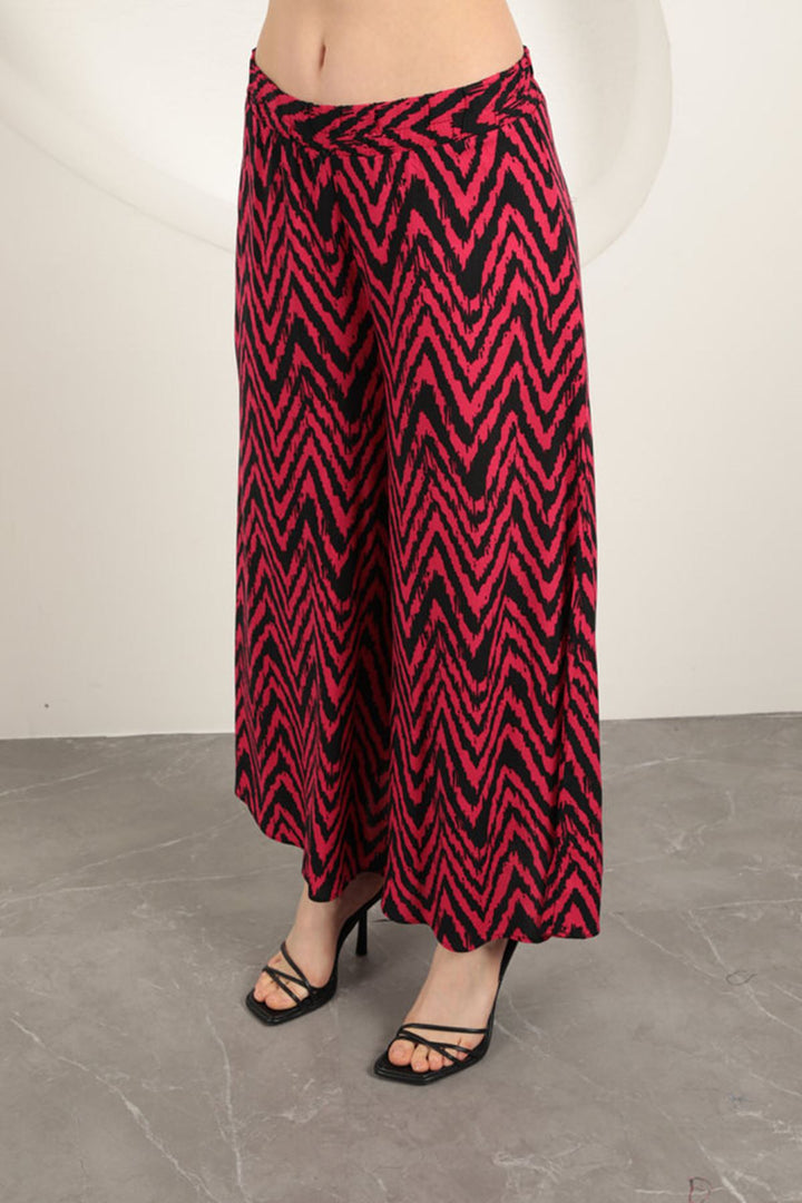 KKT Viscose Fabric Striped Women's Suit-Fuchsia - Bacău