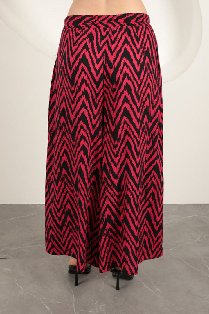 KKT Viscose Fabric Striped Women's Suit-Fuchsia - Bacău