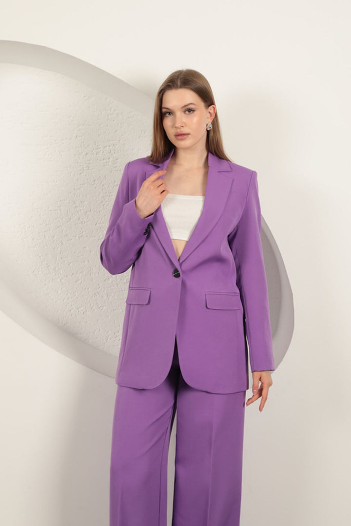 KKT Atlas Fabric Women's Oversize Jacket-Lilac - Marion