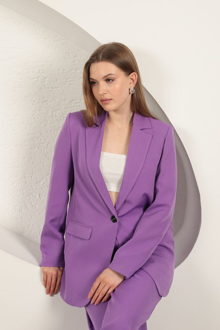 KKT Atlas Fabric Women's Oversize Jacket-Lilac - Marion