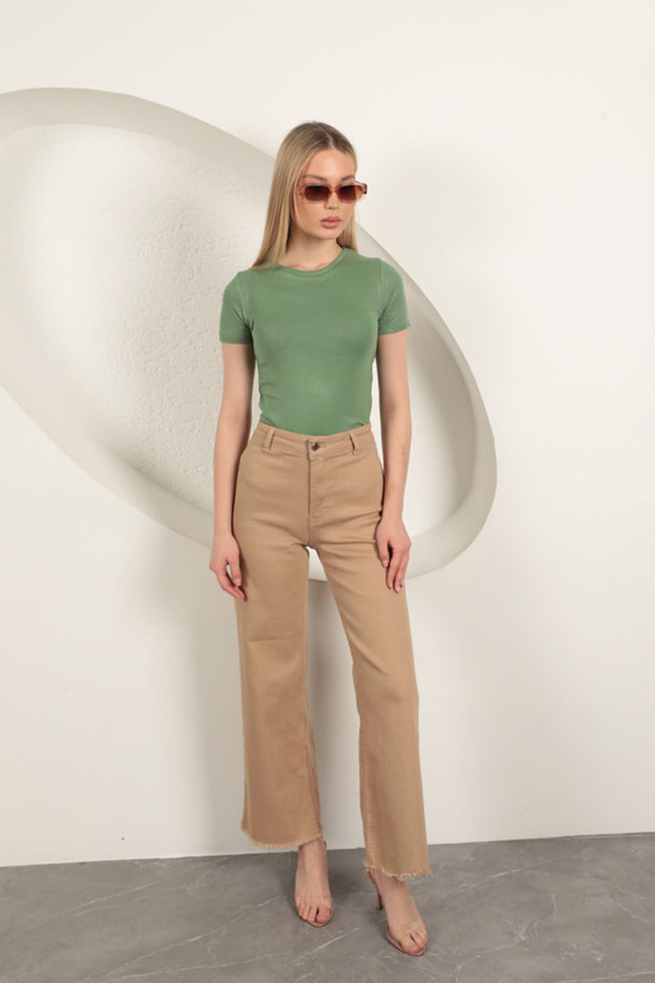 KKT Viscose Fabric Basic T-Shirt-Khaki - Marburg
