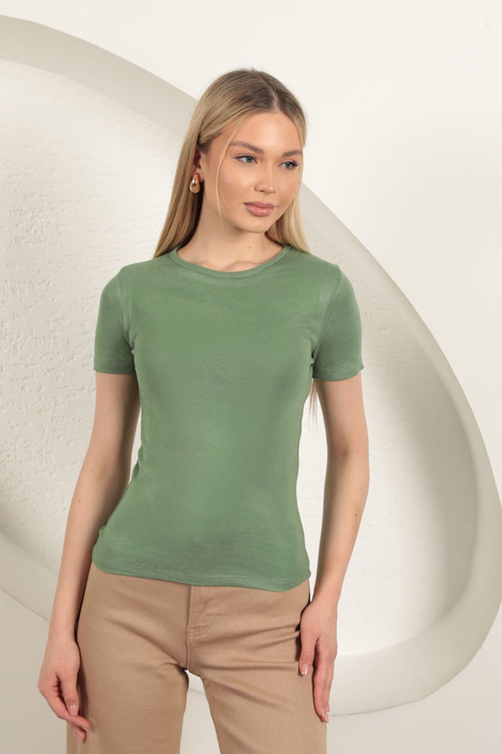 KKT Viscose Fabric Basic T-Shirt-Khaki - Marburg