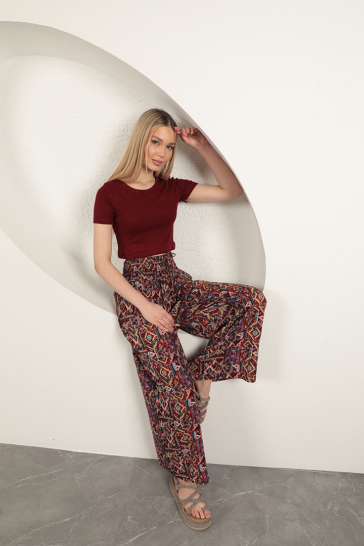 KKT Strawberry Viscose Fabric Basic Crop-Bordeaux - Nichelino