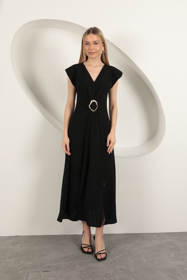 KKT Buckle Detailed Dress-Black - Taunton