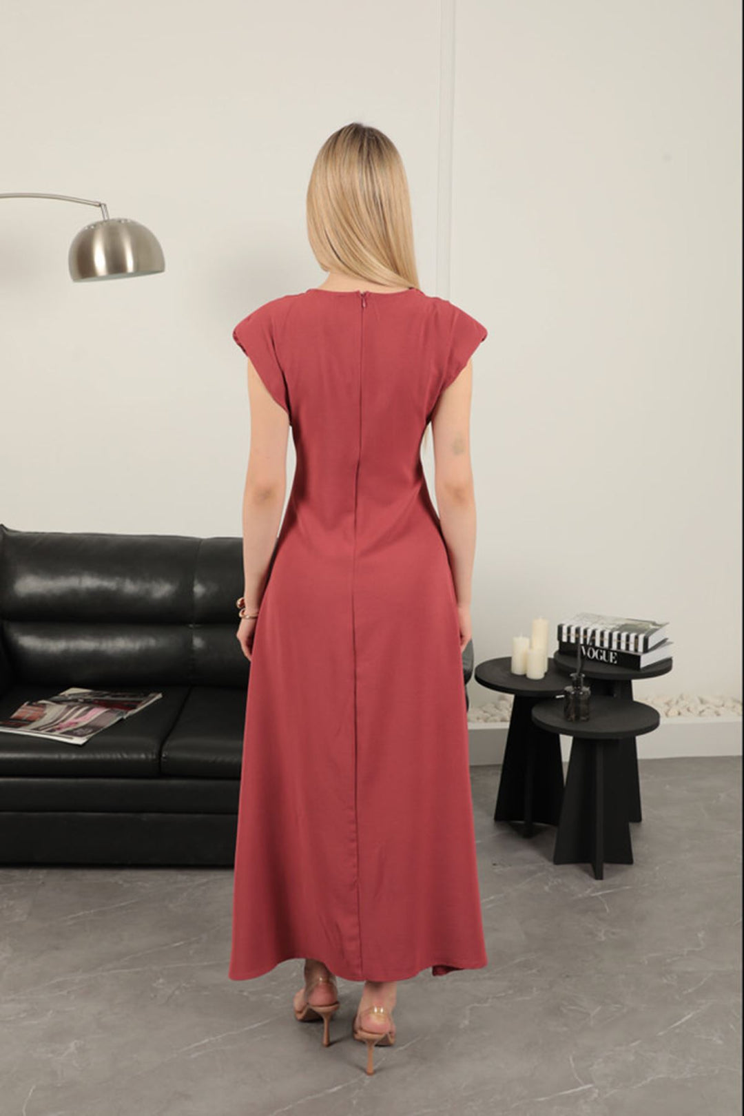 KKT Buckle Detailed Dress-Dry Rose - Drohobych