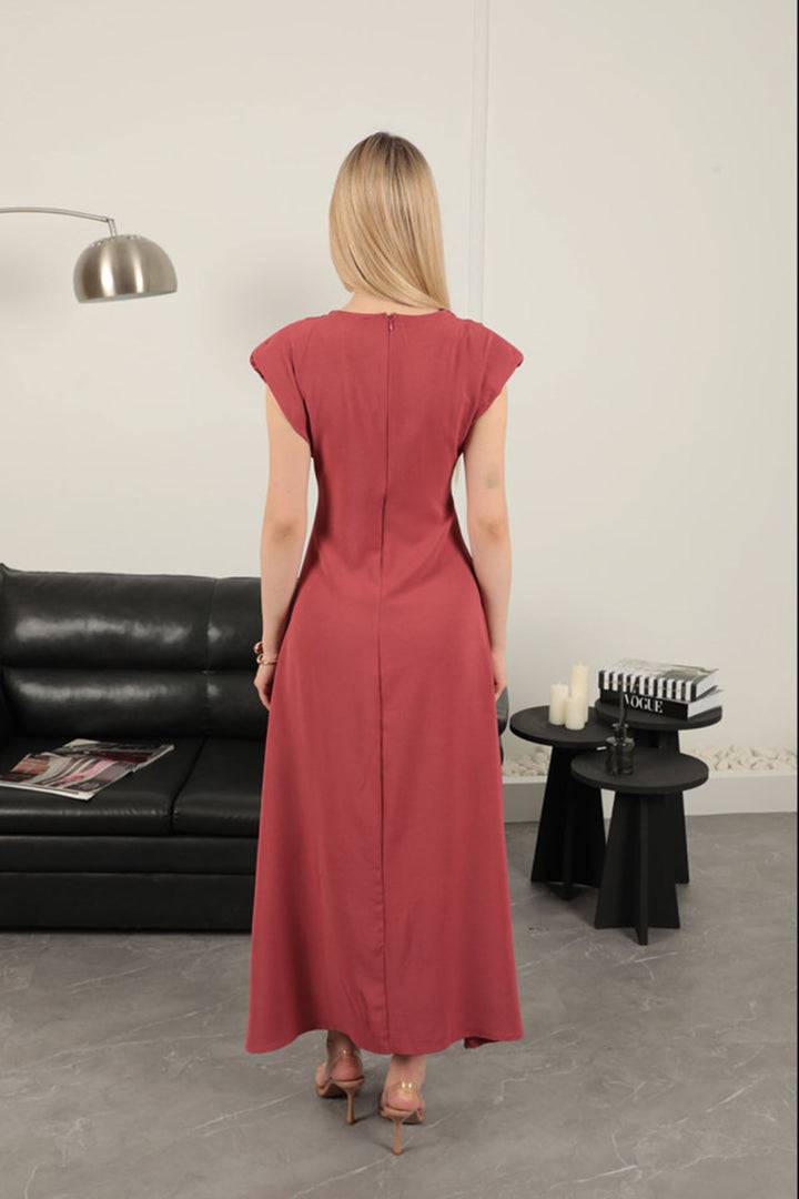 KKT Buckle Detailed Dress-Dry Rose - Drohobych