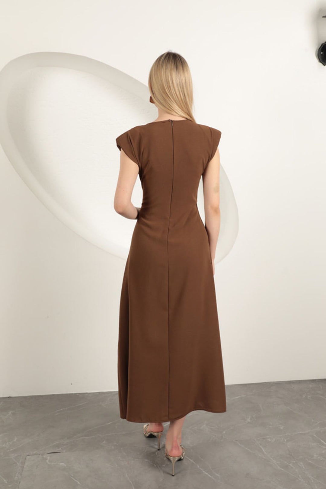 KKT Buckle Detailed Dress-Brown - East Orange