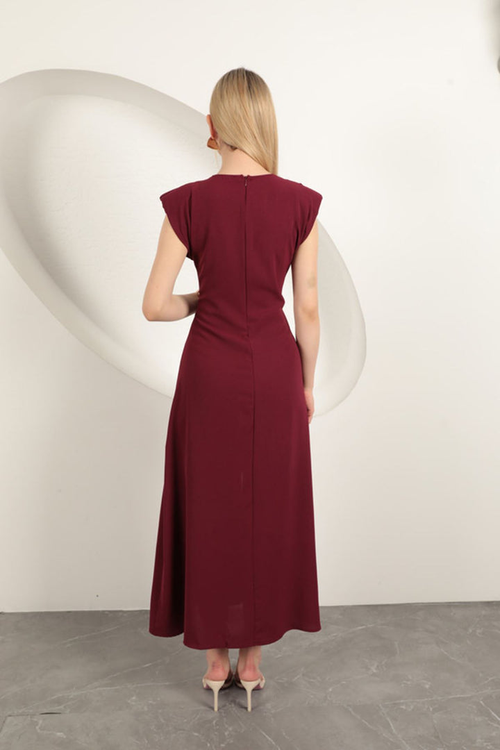 KKT Buckle Detailed Dress-Plum - Düren