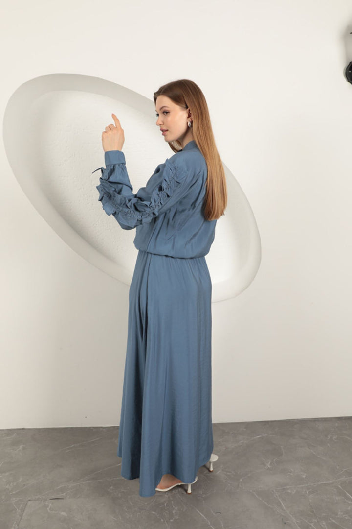 KKT Modal Fabric Sleeve Detailed Suit-Indigo - Alytus